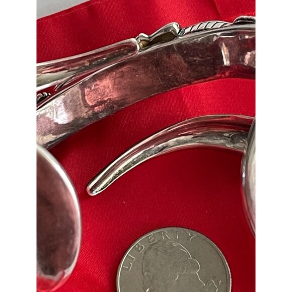 BARRY KIESELSTEIN CORD Sterling Alligator Cuff Bracelet with Diamond Eyes Vintag - Picture 7 of 9